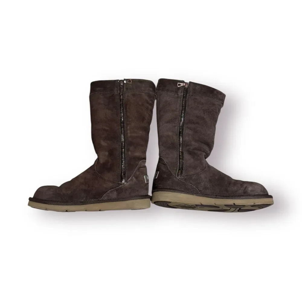 UGG Women’s Boots Cargo III Leather Suede Sheepskin Pockets‎ on Boots Sz 6 Brown